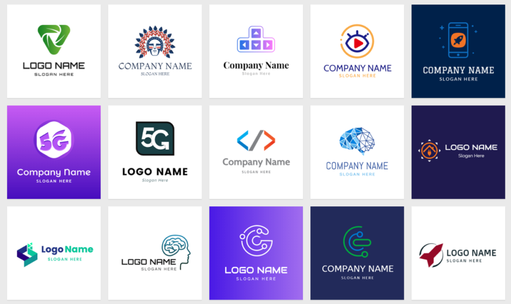 pick a logo template - DesignEvo